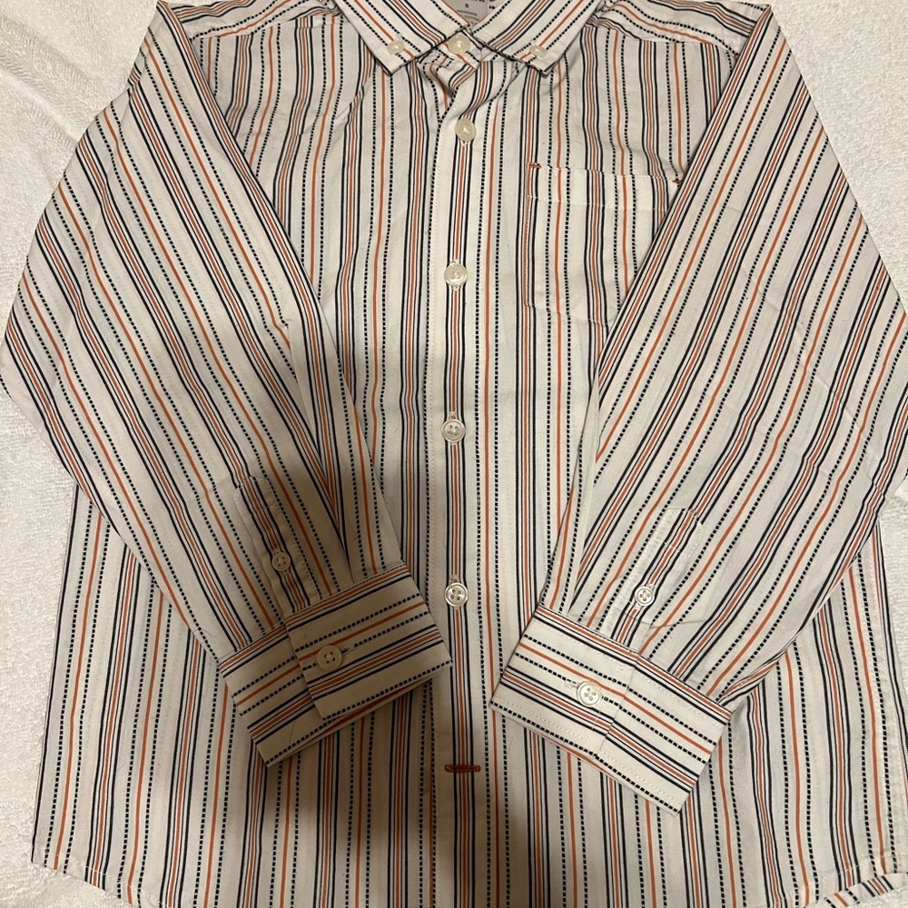 Gymboree Black and White Button Down Shirt with Stripes